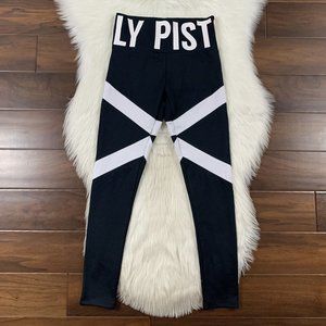 Elly Pistol Women's Size Small Black White Street‎ Style Logo Leggings Pants